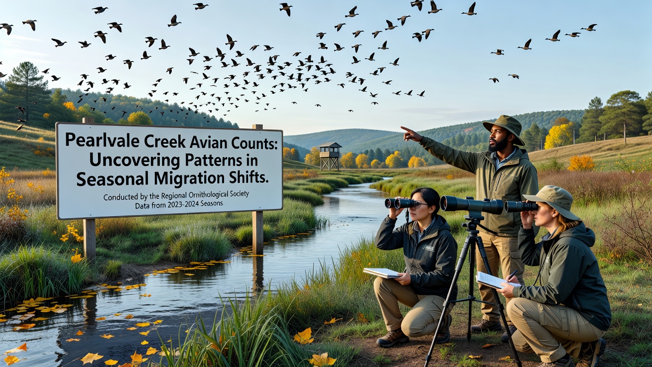 Detailed view of mist net setup and data recording station used during Pearlvale Creek avian surveys, showing banded birds and field notebooks